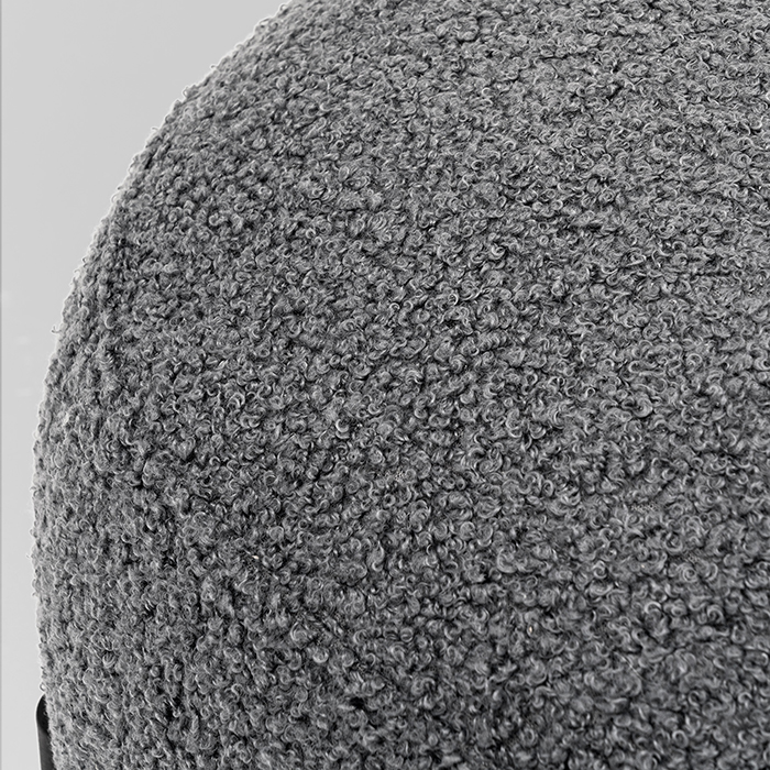 Пуф Стоун букле Fluffy тёмно-серый Stool Group vd-pf-stone-fl-grey
