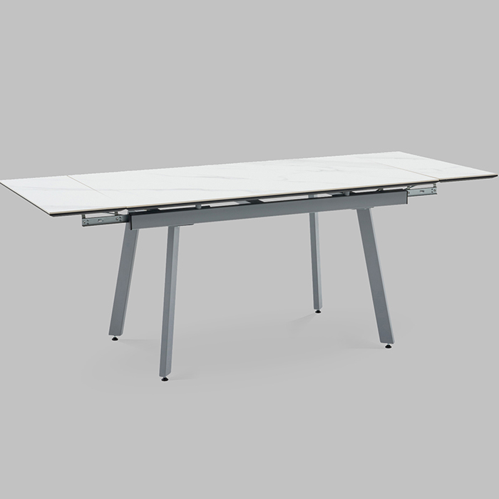 Стол Тайл 140-200х85 см керамика Snow white подстолье серый Stool Group AV 2126-1400/800-170105-7004