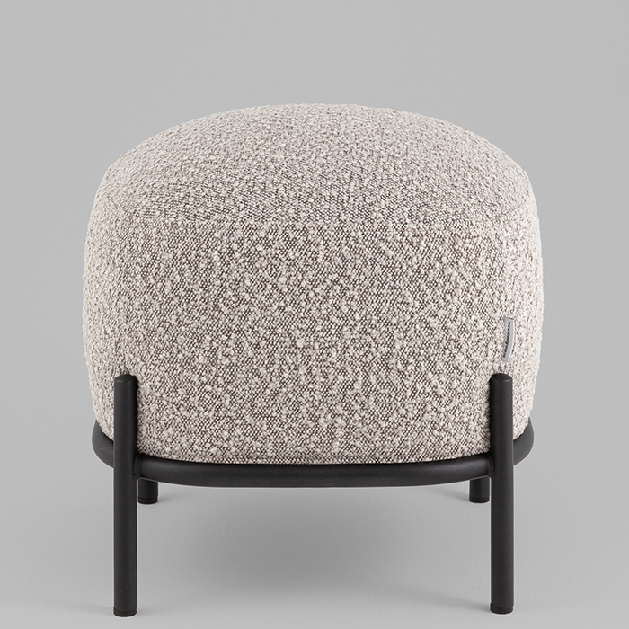 Пуф Стоун букле серо-бежевый Stool Group vd-pf-stone-tr-grey