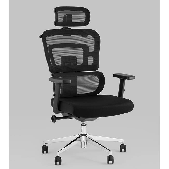 Кресло офисное TopChairs Techno чёрный Stool Group WH-A222 black