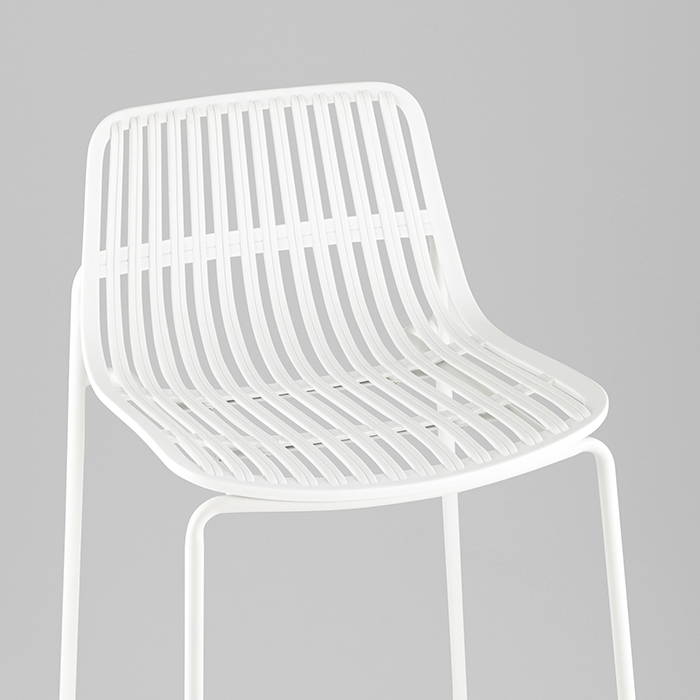 Стул барный Louran с подушкой белый Stool Group D-012H-75 white
