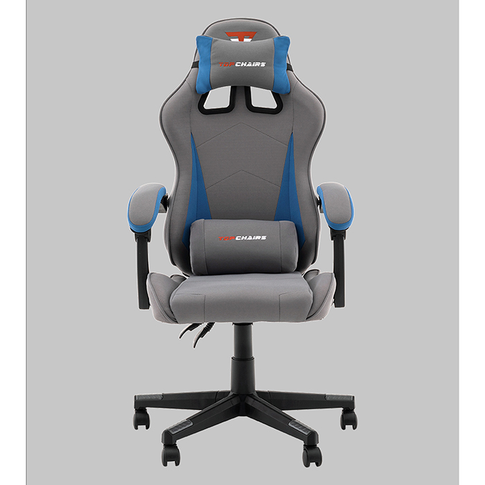 Кресло игровое TopChairs Phantom серо-голубой Stool Group GF-D80 TT706+TT702