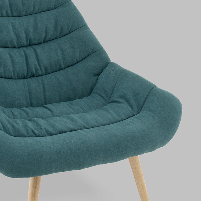 Кресло Олби Страйпс тёмно-бирюзовый Stool Group QH-2805K 263-8 green