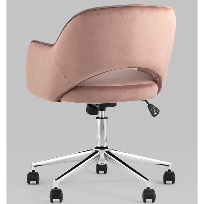 Кресло офисное Кларк велюр розовый Stool Group CLARKSON PINK CHROME