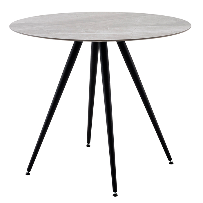 Стол Ники круглый керамика Italian light grey D90 Stool Group vd-niki-ilg-900