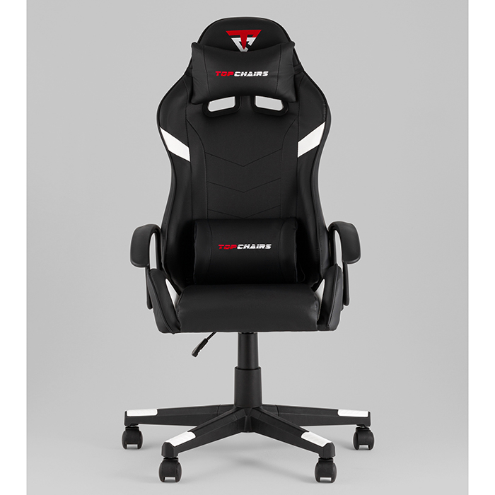 Кресло игровое TopChairs Warden чёрно-белый Stool Group GF-8066-5 black+white