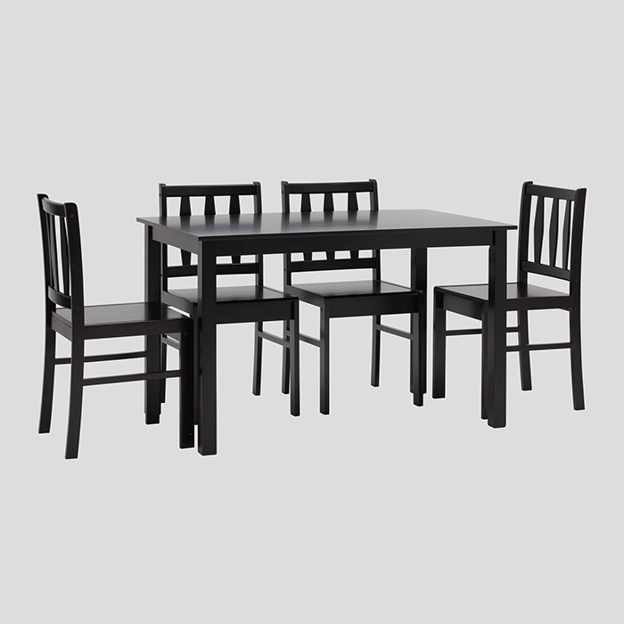 Обеденная группа Ingrid венге массив гевеи Stool Group MH750+MH52088X4