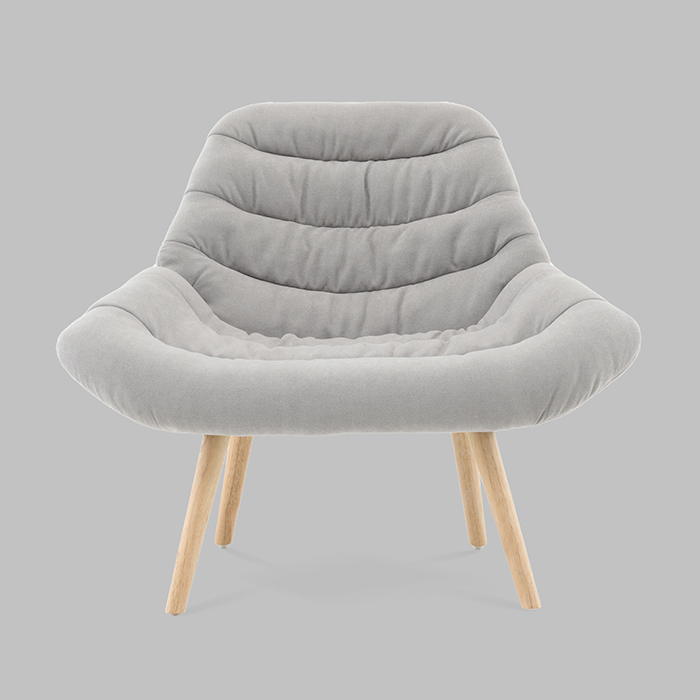 Кресло Олби Страйпс светло-серый Stool Group QH-2805K 263-6 light grey