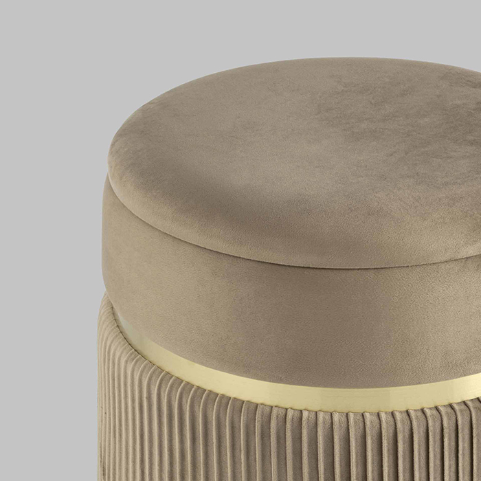 Пуф Миранда с ящиком велюр бежевый Stool Group 19B352VA-8167-7