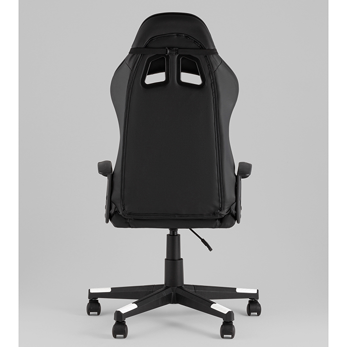 Кресло игровое TopChairs Warden чёрно-белый Stool Group GF-8066-5 black+white