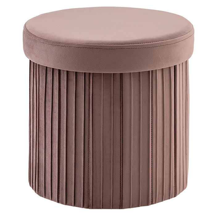 Пуф складной с ящиком Store Round пыльно-розовый Stool Group HS15-F11 V28