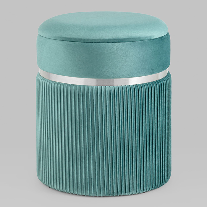 Пуф Миранда с ящиком велюр светло-бирюзовый Stool Group 19B352VA-8167-62