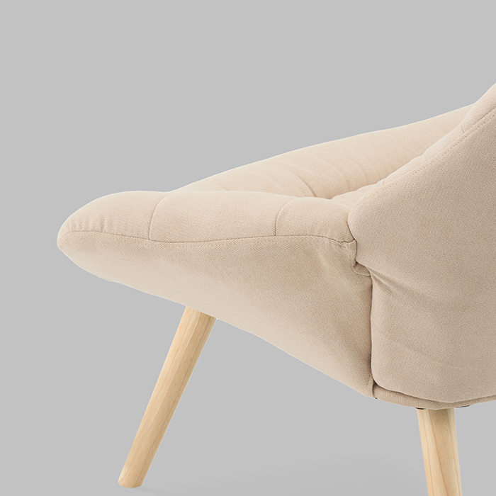 Кресло Олби Страйпс бежевый Stool Group QH-2805K 263-2 dark beige