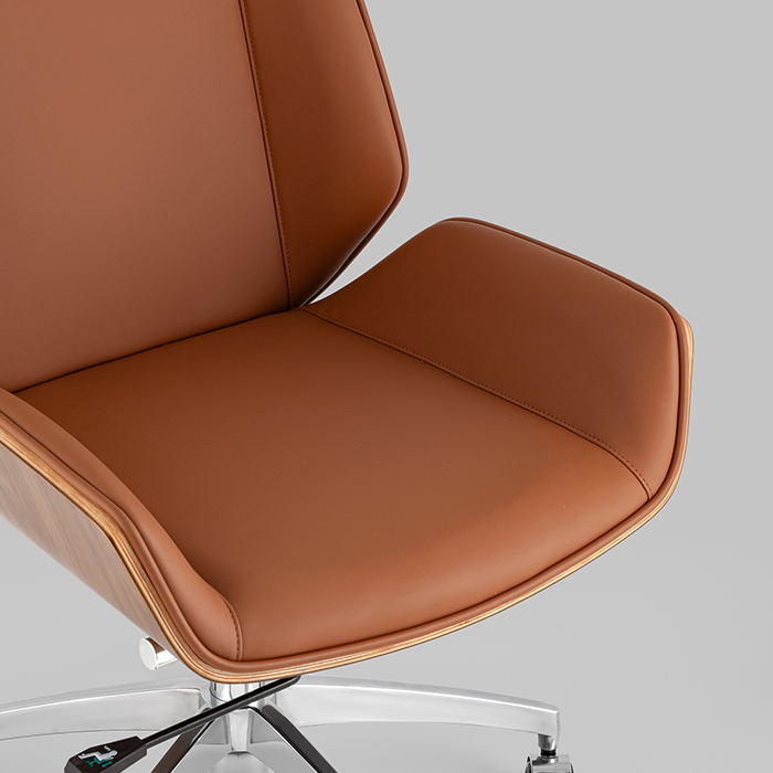 Кресло офисное TopChairs Crown коричневый Stool Group A312-A 8383-14 walnut back