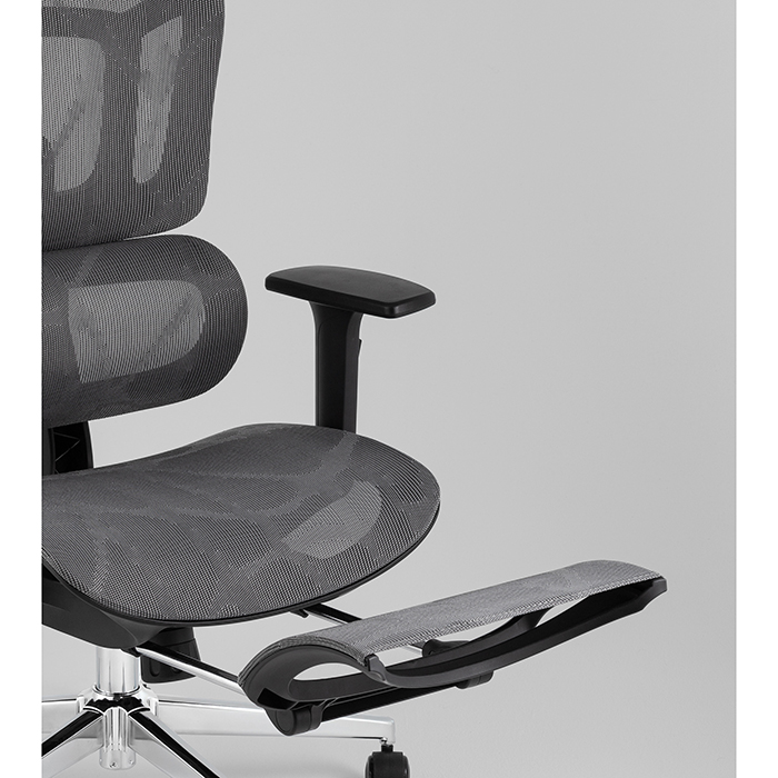 Кресло офисное TopChairs Nimbus серый Stool Group YF-W938A bl.sh. ST982-2 grey