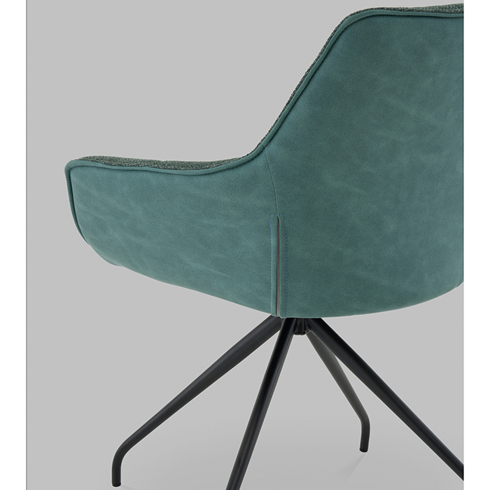 Кресло вращающееся Кимберли рогожка/замша зелёный Stool Group AV 344 W696/K15-K20PM-9005