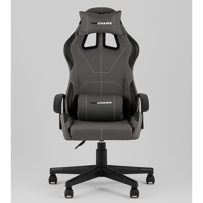 Кресло игровое TopChairs Wyvern серо-чёрный Stool Group GF-8066-6 grey+black