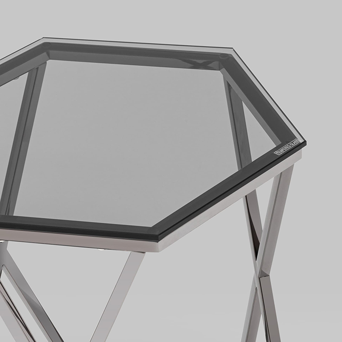 Журнальный столик Круз 48х42 стекло Stool Group EET-187-GM