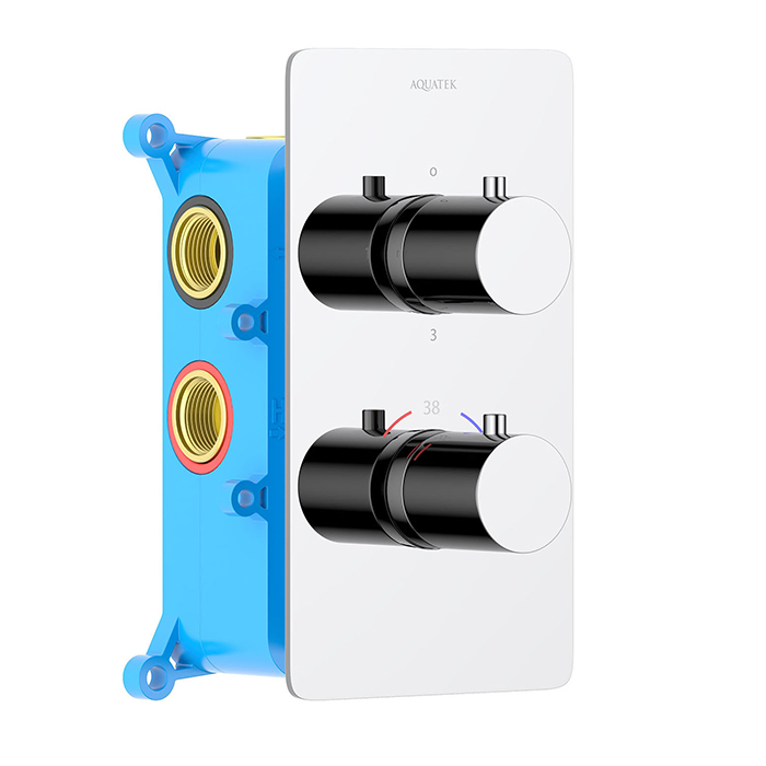 Смеситель для ванны встраиваемый термостатический  Европа Aquatek AQ1393CR