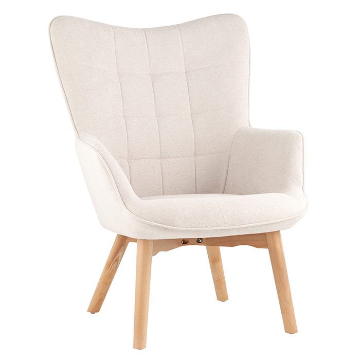 Кресло Манго белый Stool Group MANCO teddy white