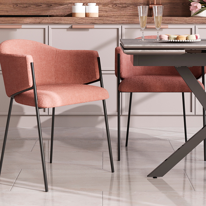Стул Carmel пыльно-розовый Stool Group DC-3091 2087-5 black legs
