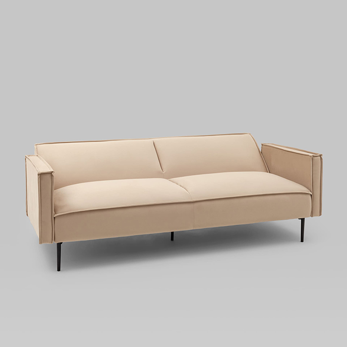 Диван прямой Кассель велюр бежевый Stool Group vd-cassel-vl18