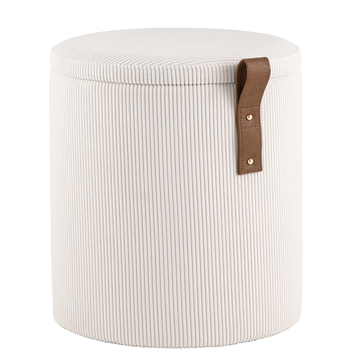 Пуф Руни S с ящиком вельвет белый Stool Group 24A2064CG-L-16