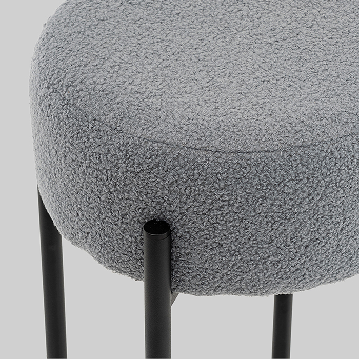 Стул барный Беккет букле светло-серый Stool Group SSP 135-86041