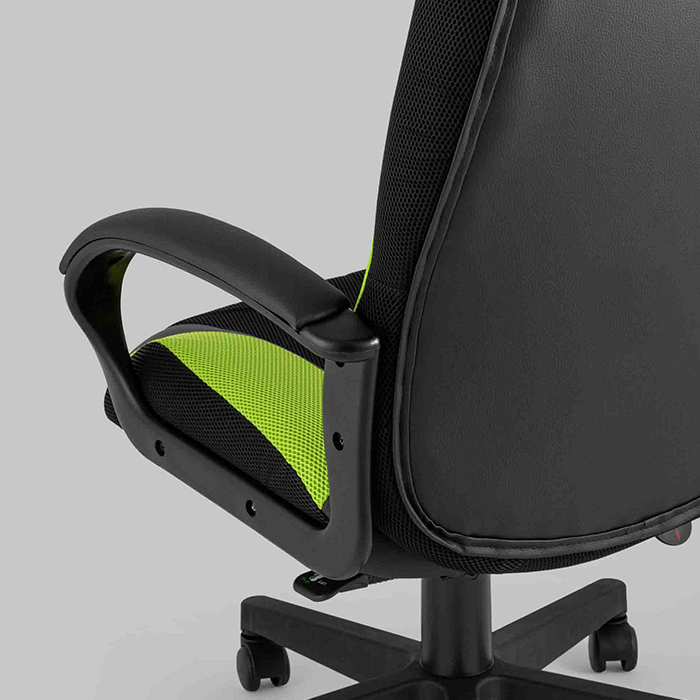 Кресло игровое TopChairs ST-Cyber 9 чёрный/зелёный Stool Group ST-CYBER 9 GREEN