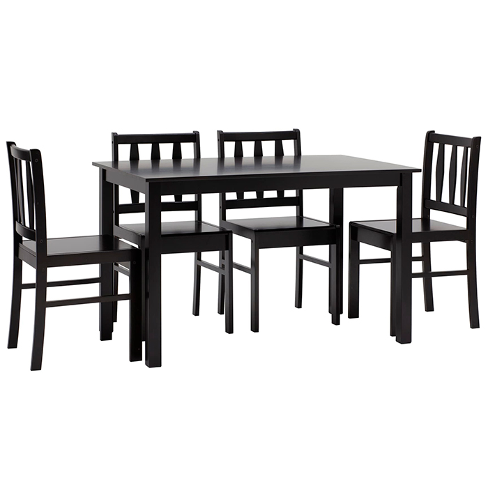 Обеденная группа Ingrid венге массив гевеи Stool Group MH750+MH52088X4