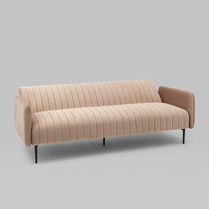 Диван прямой Дрезден велюр бежевый Stool Group vd-drezden-b5