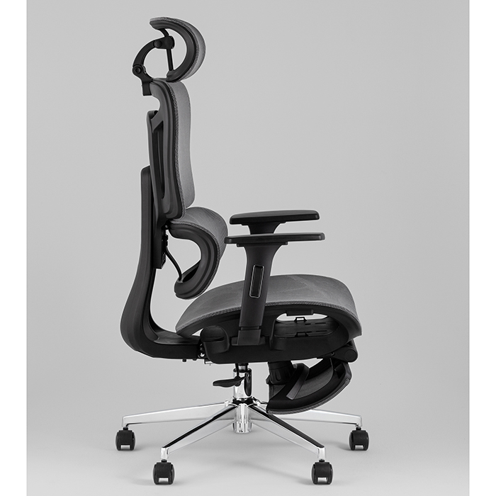 Кресло офисное TopChairs Nimbus серый Stool Group YF-W938A bl.sh. ST982-2 grey