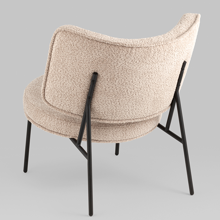 Кресло District Lounge букле капучино Stool Group LV-101-S112-01