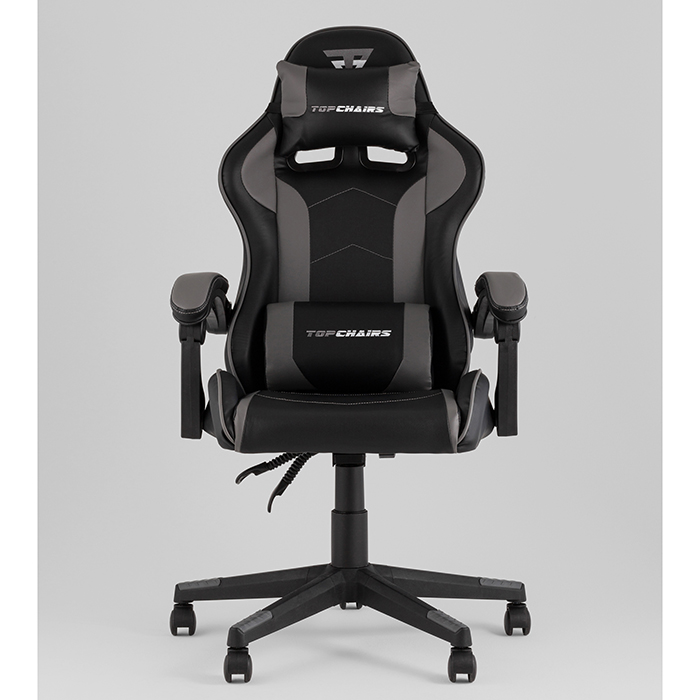 Кресло игровое TopChairs Shadow чёрно-серый Stool Group GF-8079 black+grey