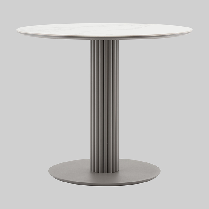 Стол круглый Терралино D90 керамика белый основание латте Stool Group SO 298-86410
