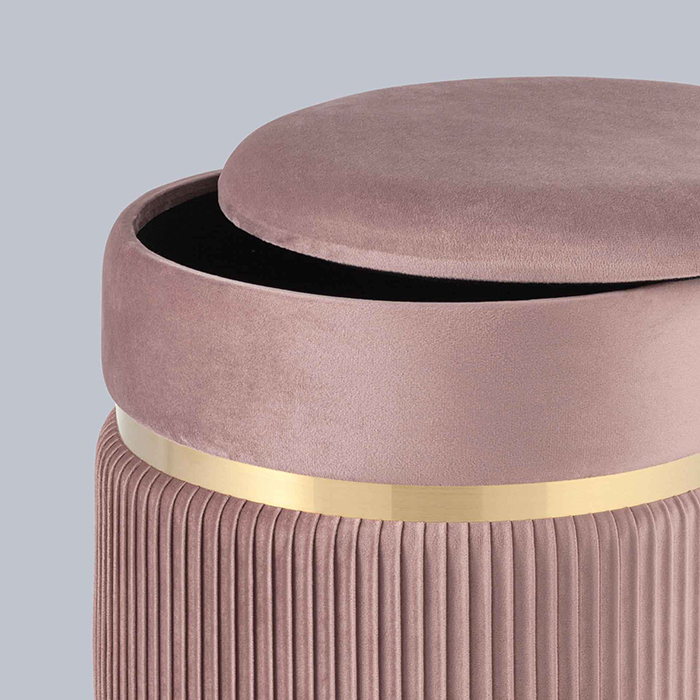 Пуф Миранда с ящиком велюр розовый Stool Group 19B352VA-8167-30