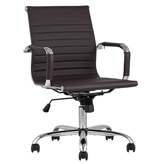 Кресло офисное TopChairs City коричневый Stool Group D-101 brown