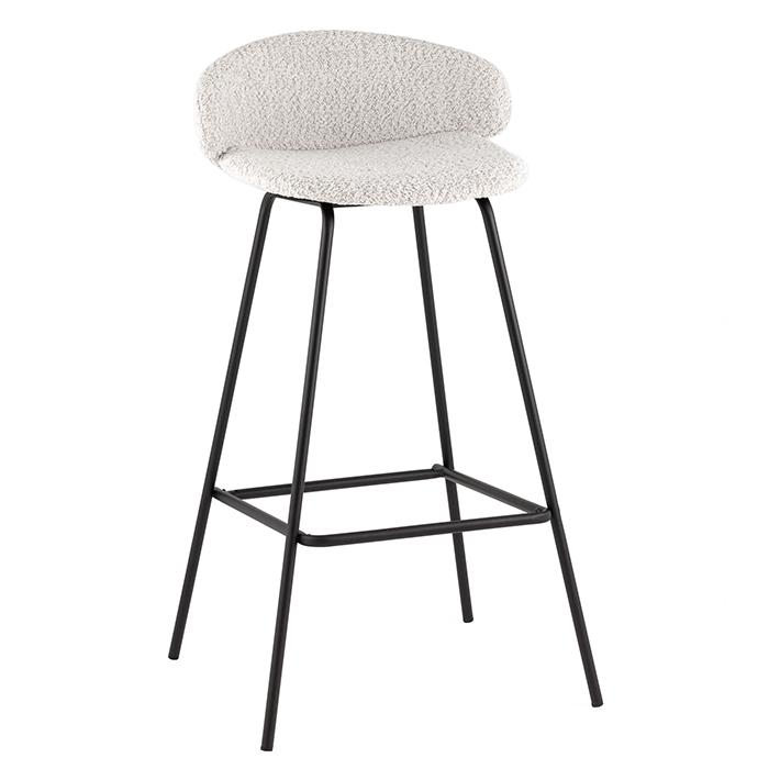 Стул барный Nita букле светло-серый Stool Group 9091C l.grey UF998-14