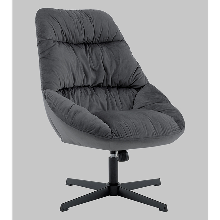 Кресло Оррелл серый Stool Group QH-8347KT HLR-21 dark grey