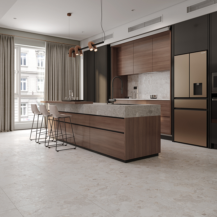 Керамогранит Terrazzo White Creative 4D NT Ceramic NTTVL99847D