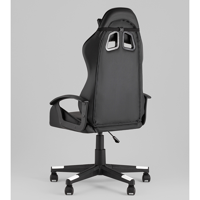 Кресло игровое TopChairs Warden чёрно-белый Stool Group GF-8066-5 black+white