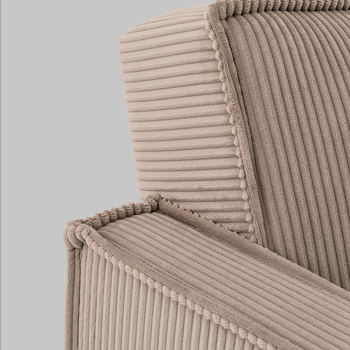 Диван прямой Кассель велюр рельефный бежевый Stool Group vd-cassel-cl-cream