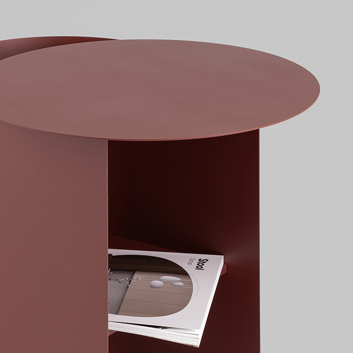 Журнальный столик Floire металл бордовый Stool Group MT-143 DB-032