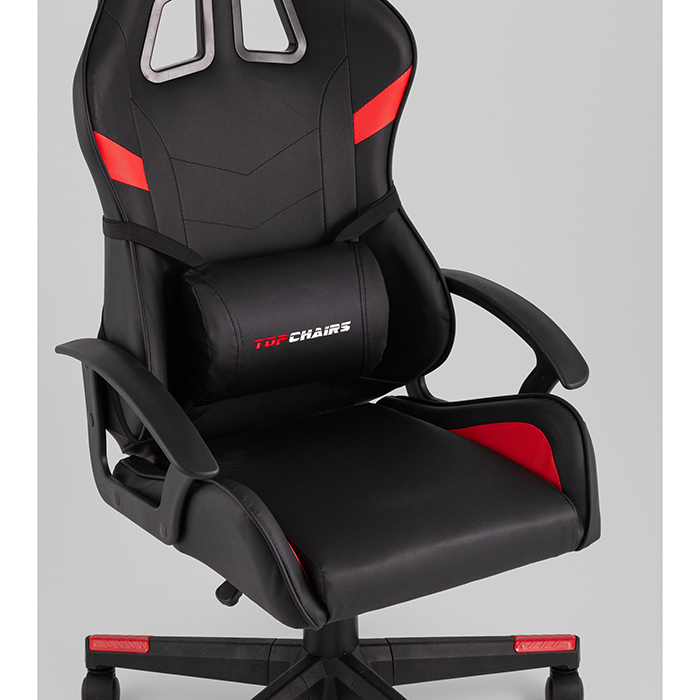 Кресло игровое TopChairs Warden чёрно-красный Stool Group GF-8066-5 black+red