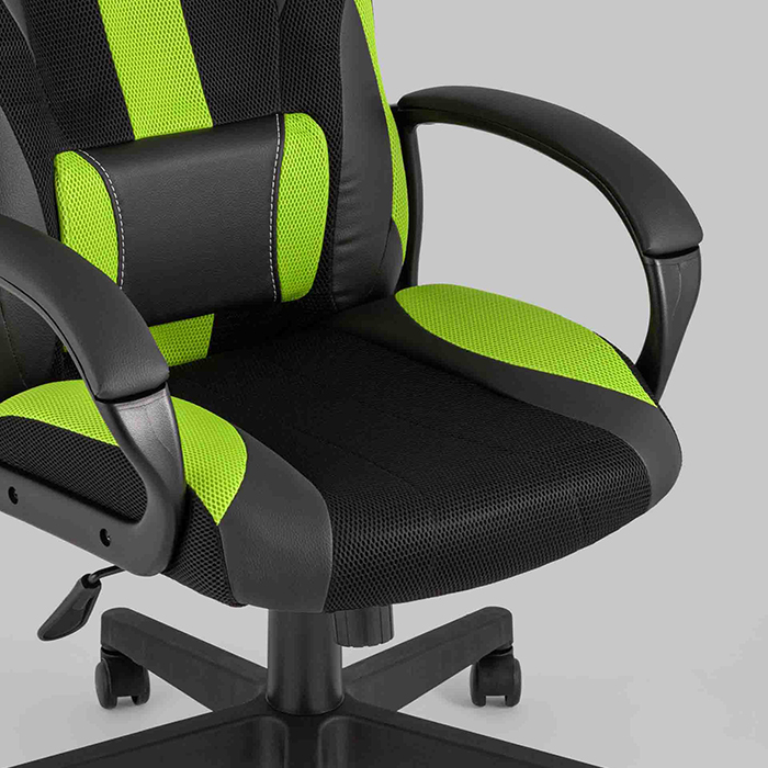 Кресло игровое TopChairs ST-Cyber 9 чёрный/зелёный Stool Group ST-CYBER 9 GREEN