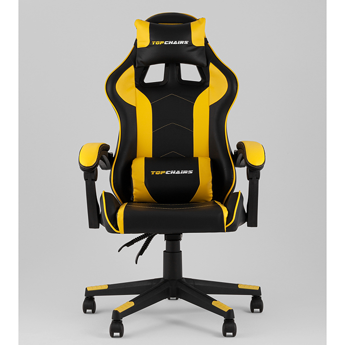 Кресло игровое TopChairs Shadow чёрно-жёлтый Stool Group GF-8079 black+yellow