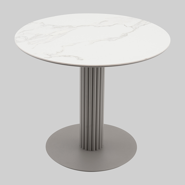 Стол круглый Терралино D90 керамика белый основание латте Stool Group SO 298-86410