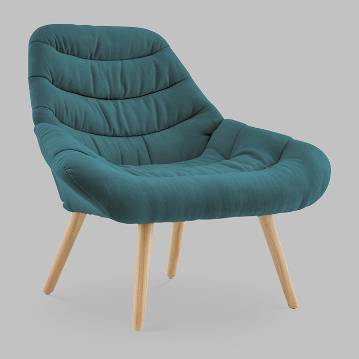 Кресло Олби Страйпс тёмно-бирюзовый Stool Group QH-2805K 263-8 green