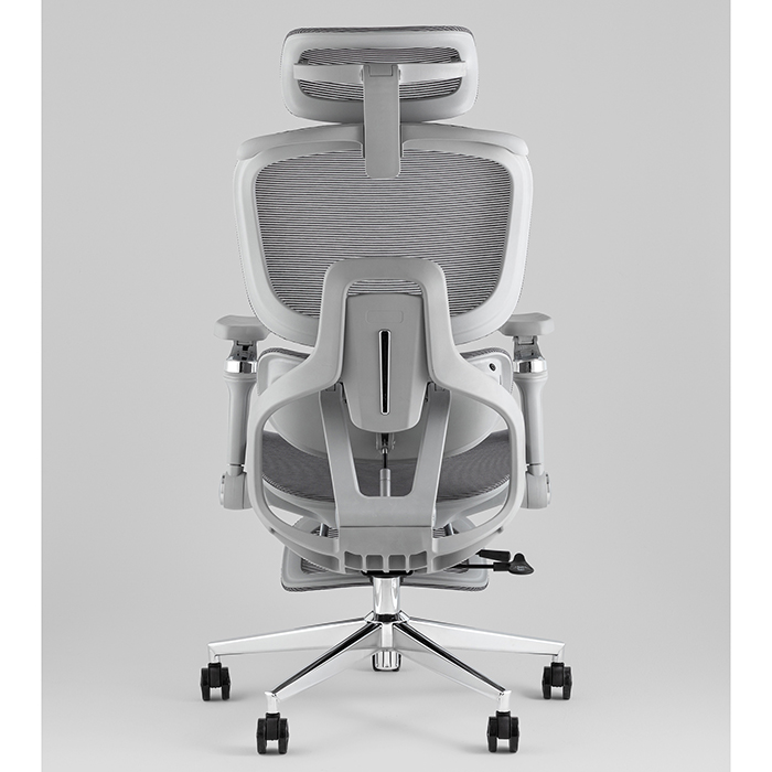 Кресло офисное TopChairs Prodigy с оттоманкой серый Stool Group D-566-1 grey