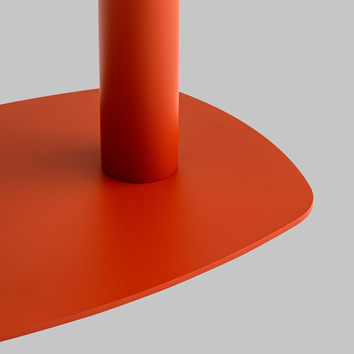 Журнальный столик Eanna S металл красный Stool Group MT-190S DB-008